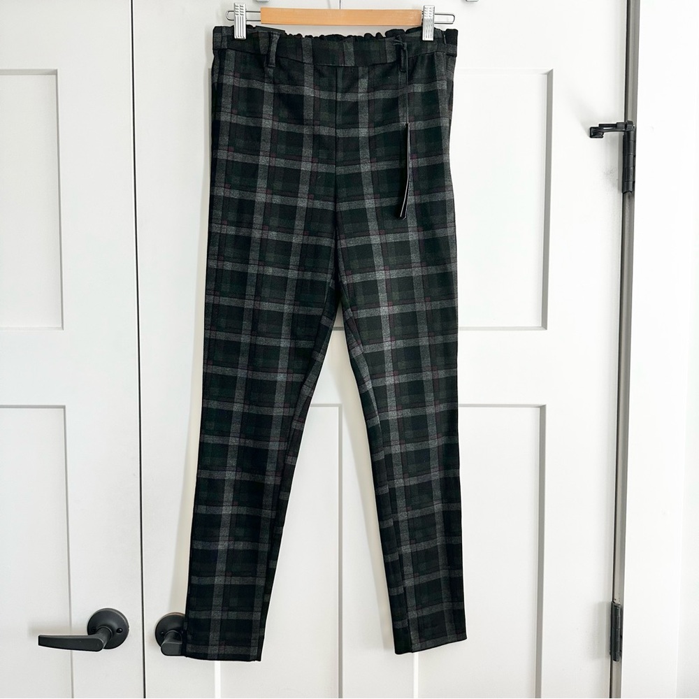 Tinsel Gray Plaid Straight Leg Pants Size 29